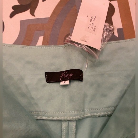 Ladies FRAY Aqua Beaded Pants NWT - Picture 3 of 5